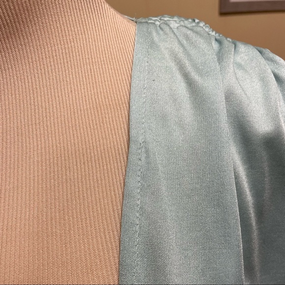 UNION MADE 70s vintage teal dress. Size 8. - Picture 3 of 6